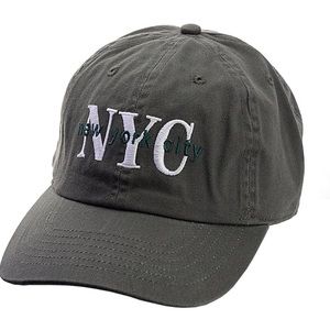 new york city nyc olive gray baseball cap
